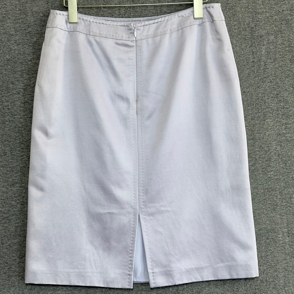 Max Mara Lavender Textured Cotton Blend Pencil Skirt Made in Italy Size 10‎ - Picture 2 of 7